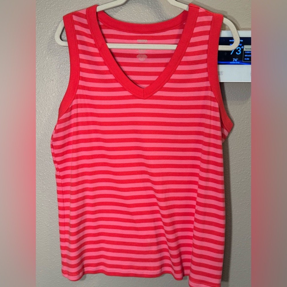SONOMA Striped V-Neck Tank Top